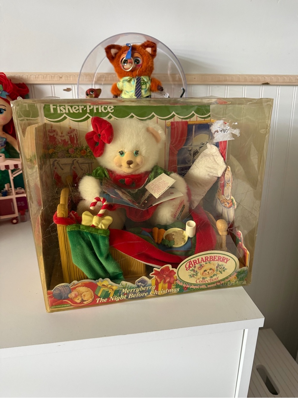 Fisher-Price Briarberry Merryberry Plush in White and Red with Green Accents